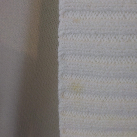 BCBG Maxazria White Ribbed Sweater - Picture 6 of 11